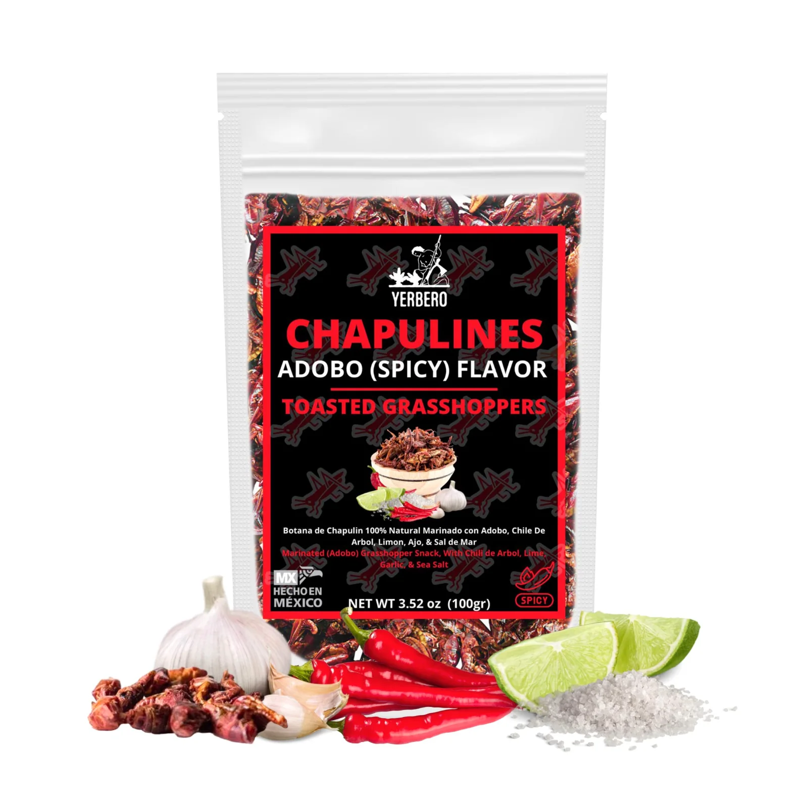 Chapulines adobados, 3.5 oz