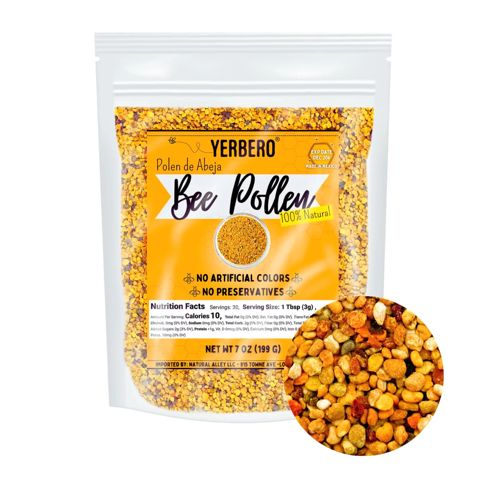 Polen de abeja, 7 oz